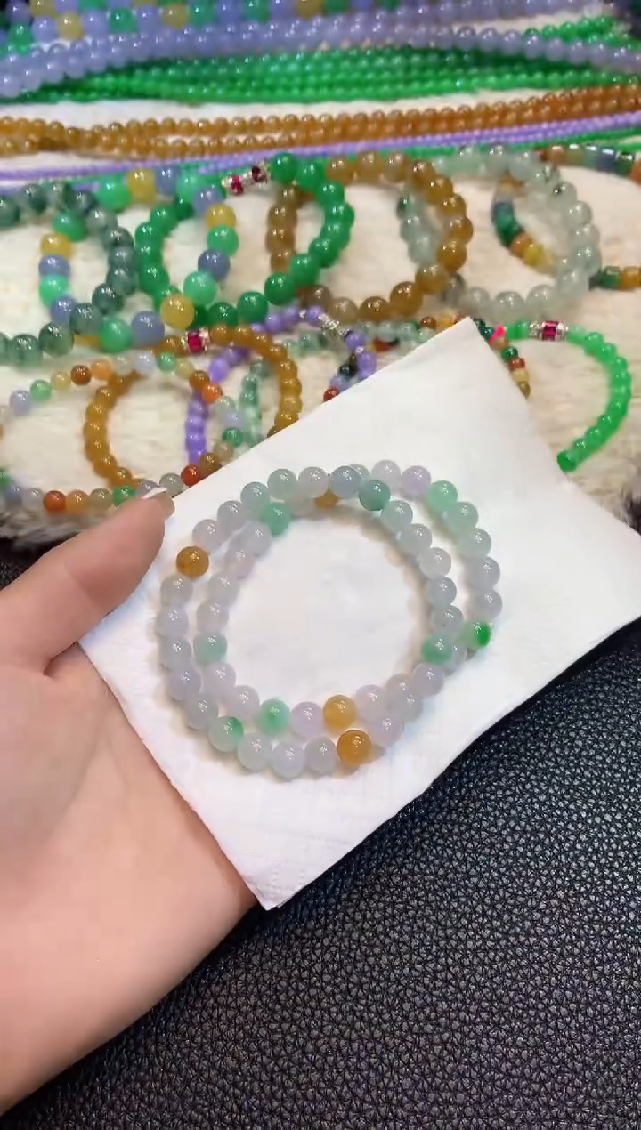 未镶嵌手串翡翠C6 多样性发一件