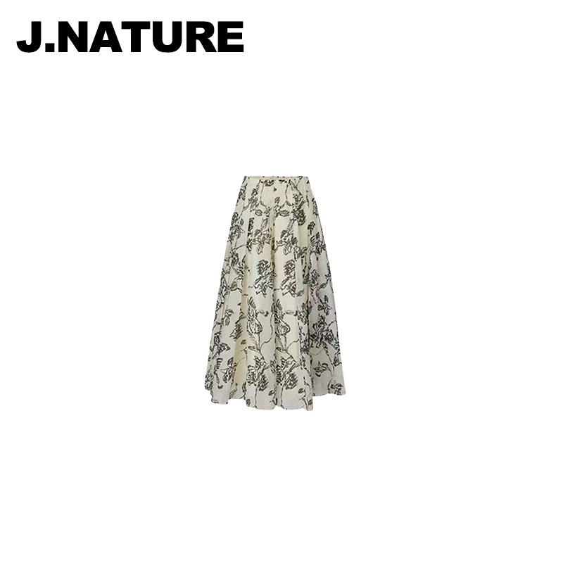 JUST NATURE ｜「致zhi订单」夏新品时尚水墨画印花半身裙长裙