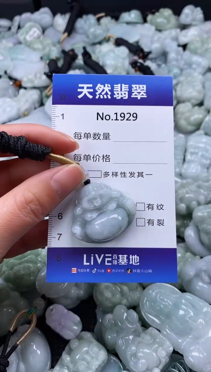【闪购商品】翡翠颈饰未镶嵌缅甸A货翡翠1929