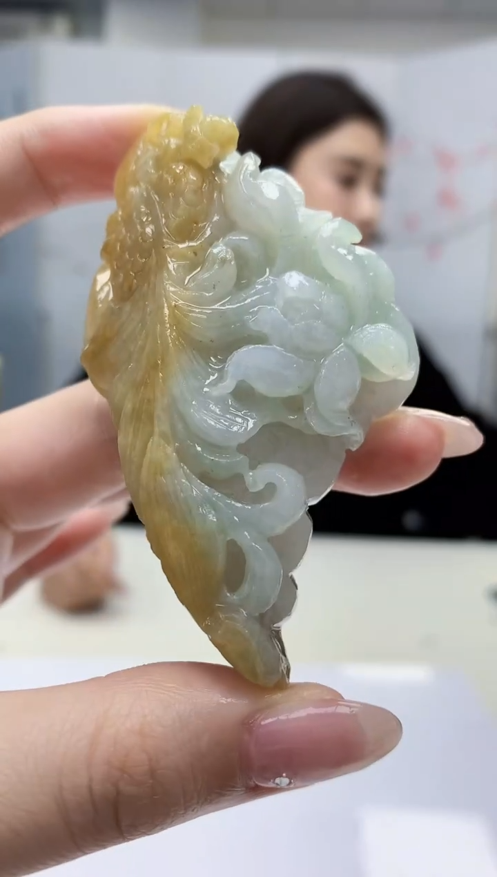 【闪购商品】定制翡翠未镶嵌4829jw-毛货挂件43