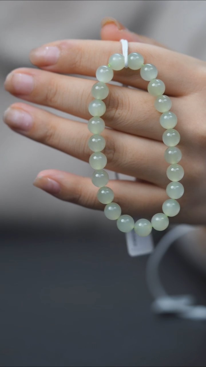 未镶嵌手串和田玉晴水猫眼 卡8mm  HA00271