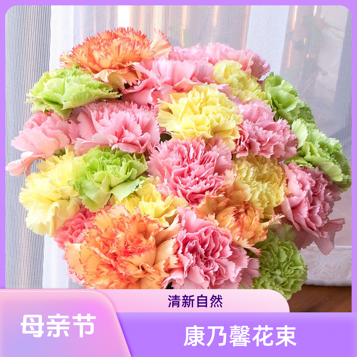 【斗南花事顺丰冷链或德邦空运】--康乃馨母亲节家庭插花