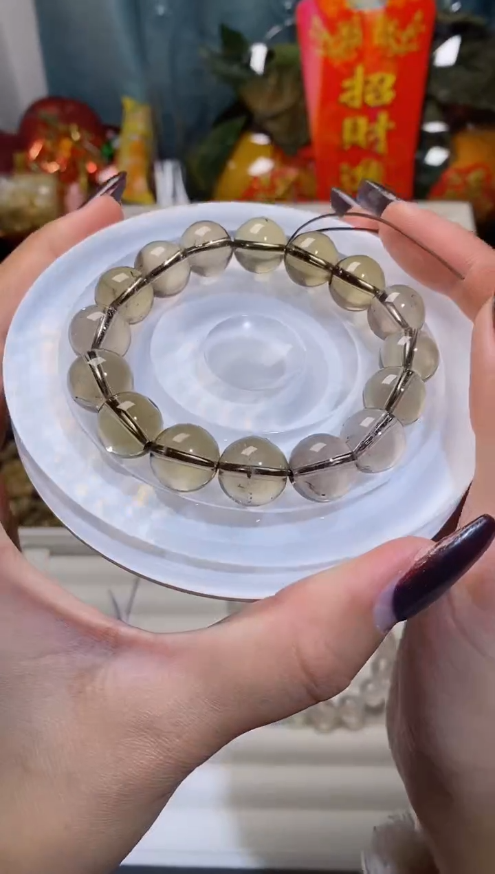 【闪购商品】水晶手串未镶嵌茶晶030