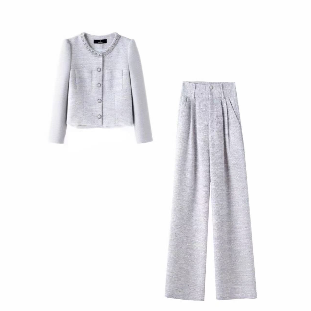 〈纪朵研〉1201时尚简约休闲风洋气显瘦气质春秋款套装两件套