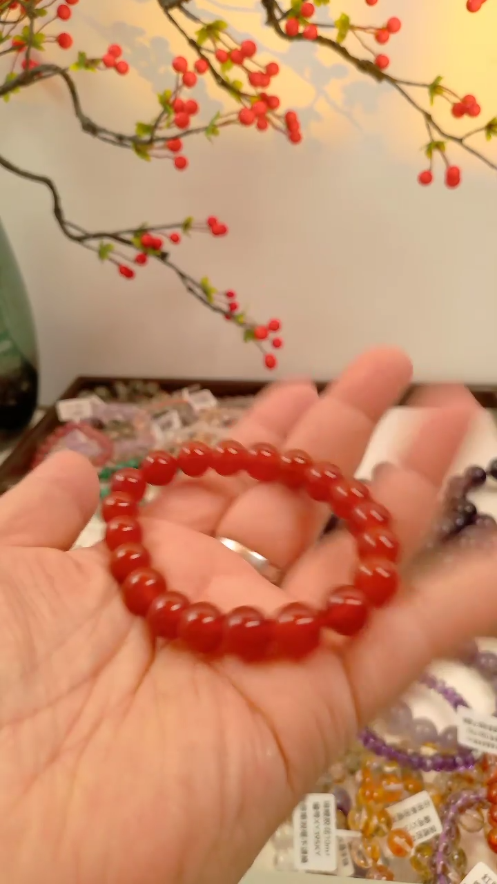 未镶嵌手链水晶红玛瑙