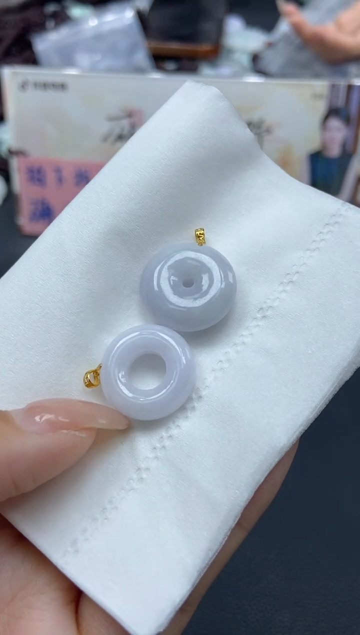 【闪购商品】定制翡翠18K金镶嵌天然翡翠A货84