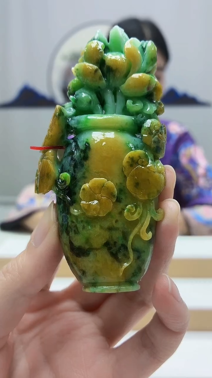 未镶嵌定制翡翠4812zm-毛货赠底座挂件48
