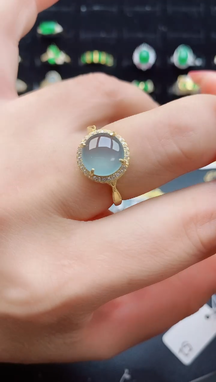 【闪购商品】翡翠戒指银S925镶嵌12121