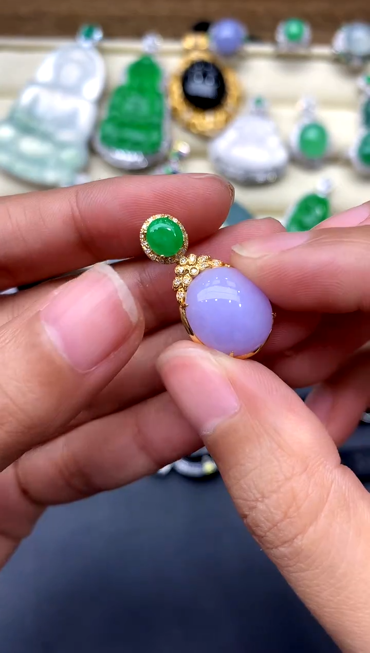 【闪购商品】翡翠颈饰18K金镶嵌237-中国好珍宝