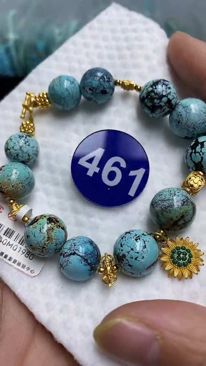 【闪购商品】绿松石手链银S925镶嵌461