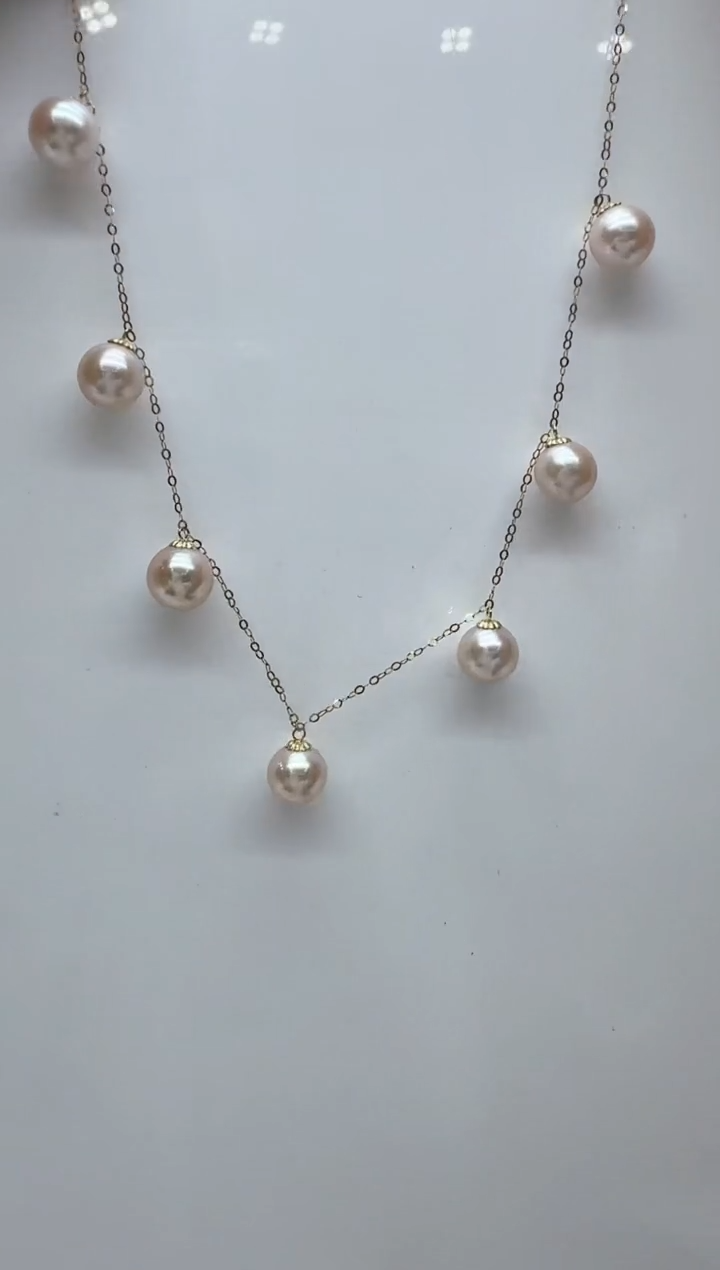 【闪购商品】淡水珍珠颈饰18K金镶嵌清货