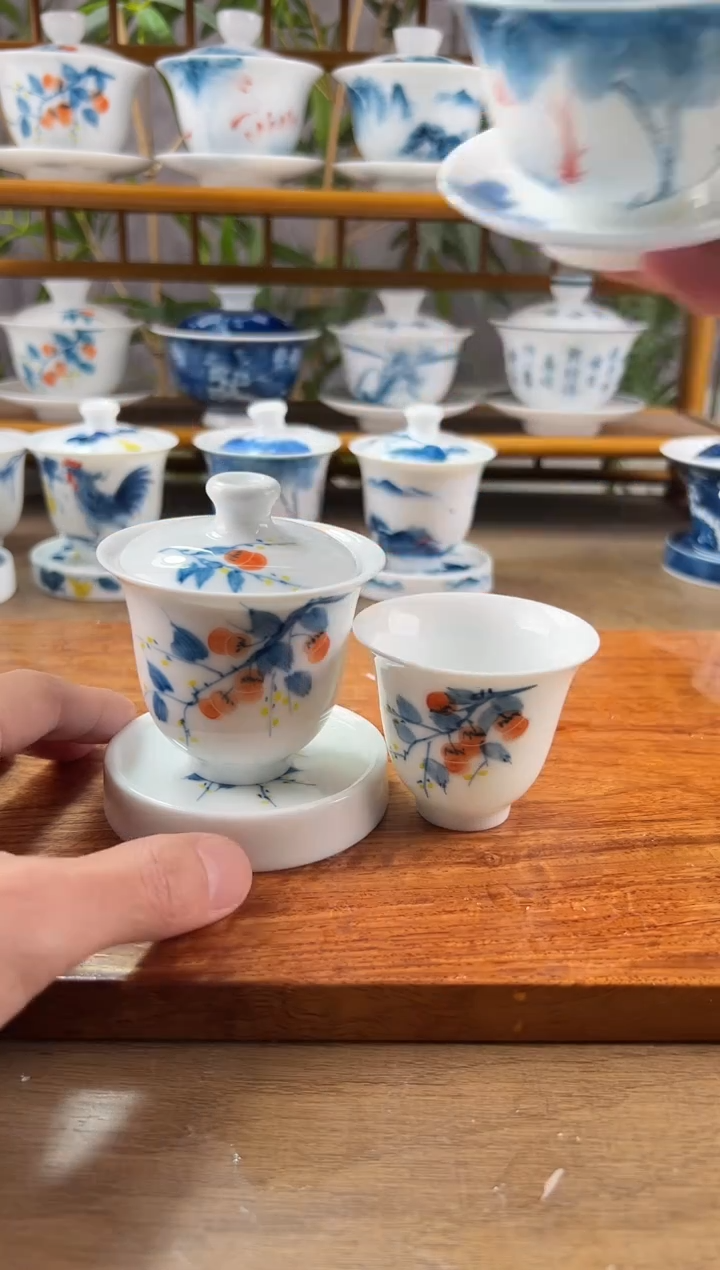 【闪购商品】微瑕柿子美人备+小盖置+主人杯60cc