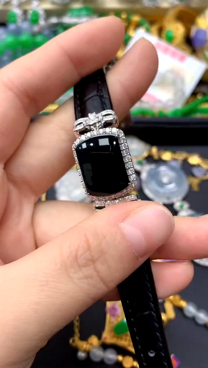 18K金镶嵌手绳翡翠407-中国好珍宝