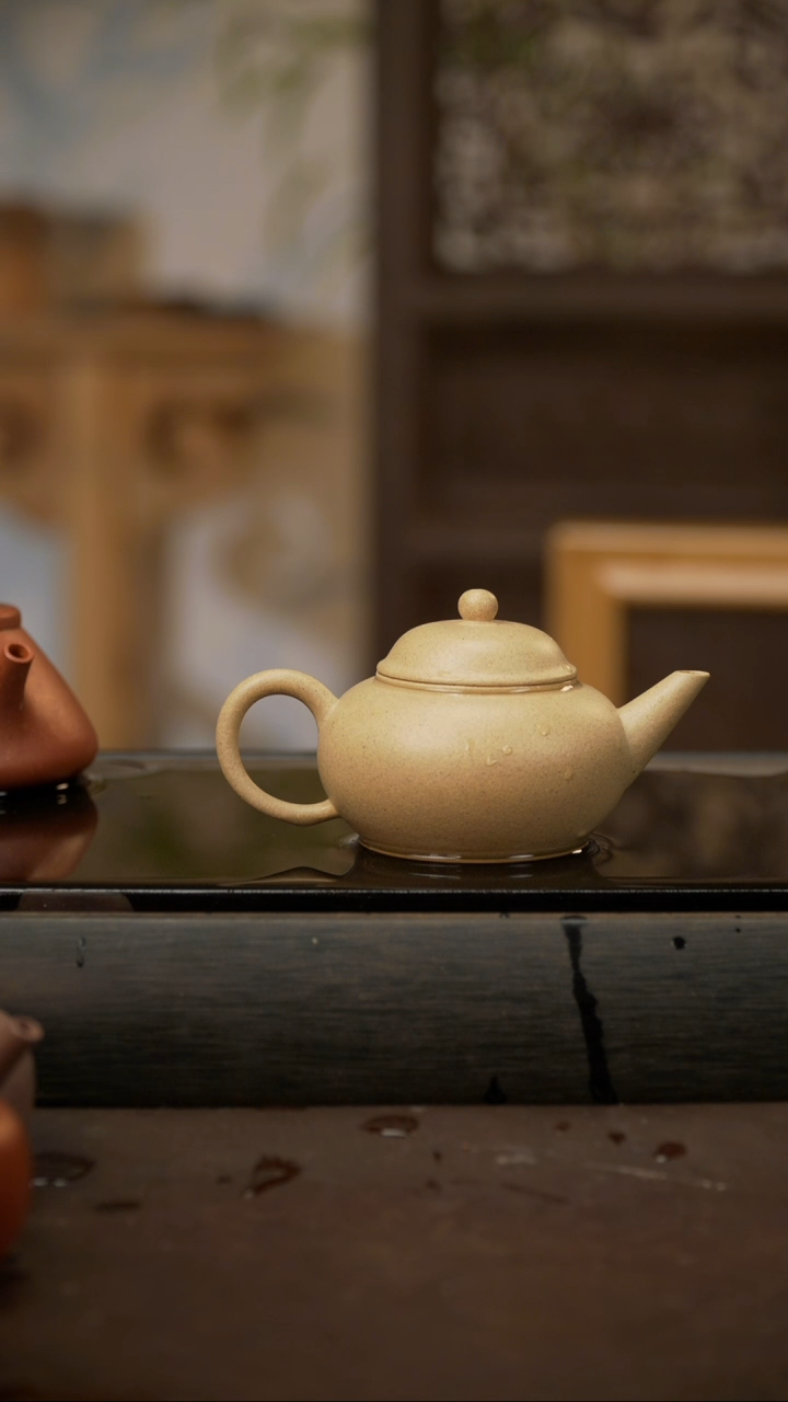 茶壶紫砂08，水平，本绿，150cc