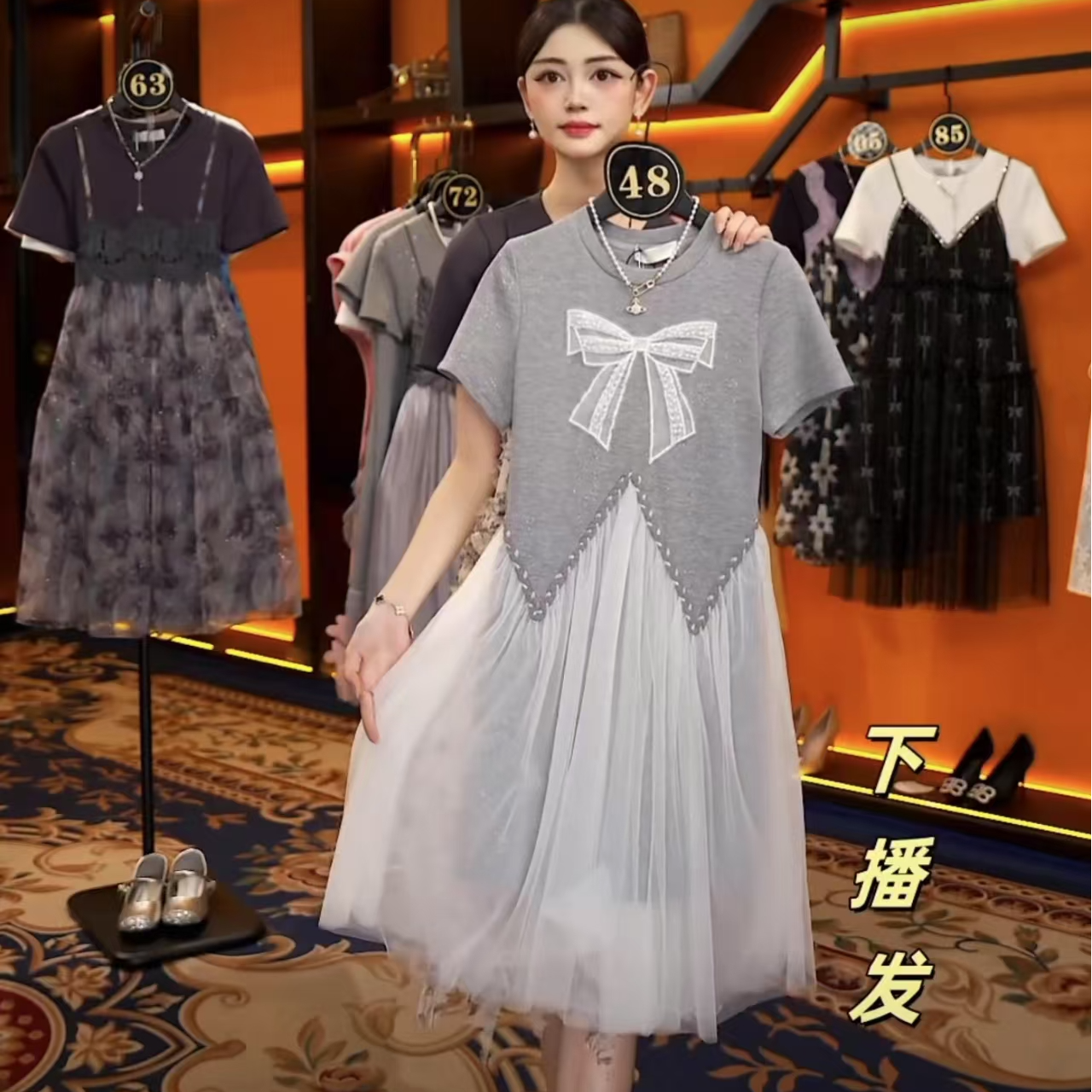 【XY】【48】时尚设计师爆款收腰显瘦气质连衣裙JC-A3131