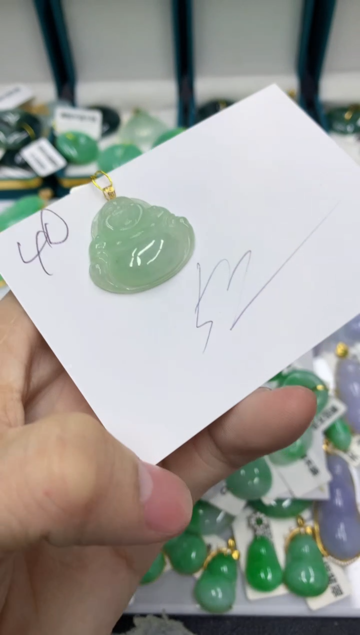 【闪购商品】翡翠颈饰18K金镶嵌翡翠