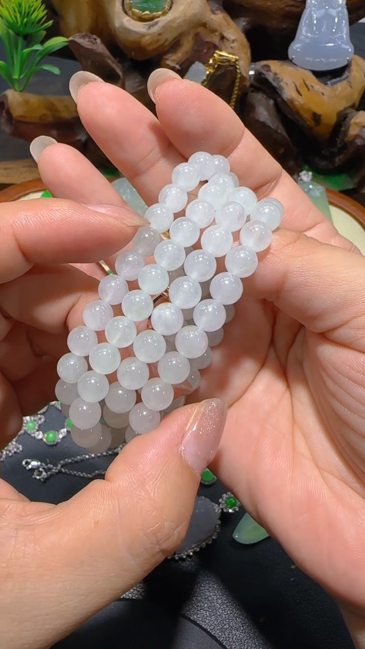 翡翠未镶嵌颈饰珠链