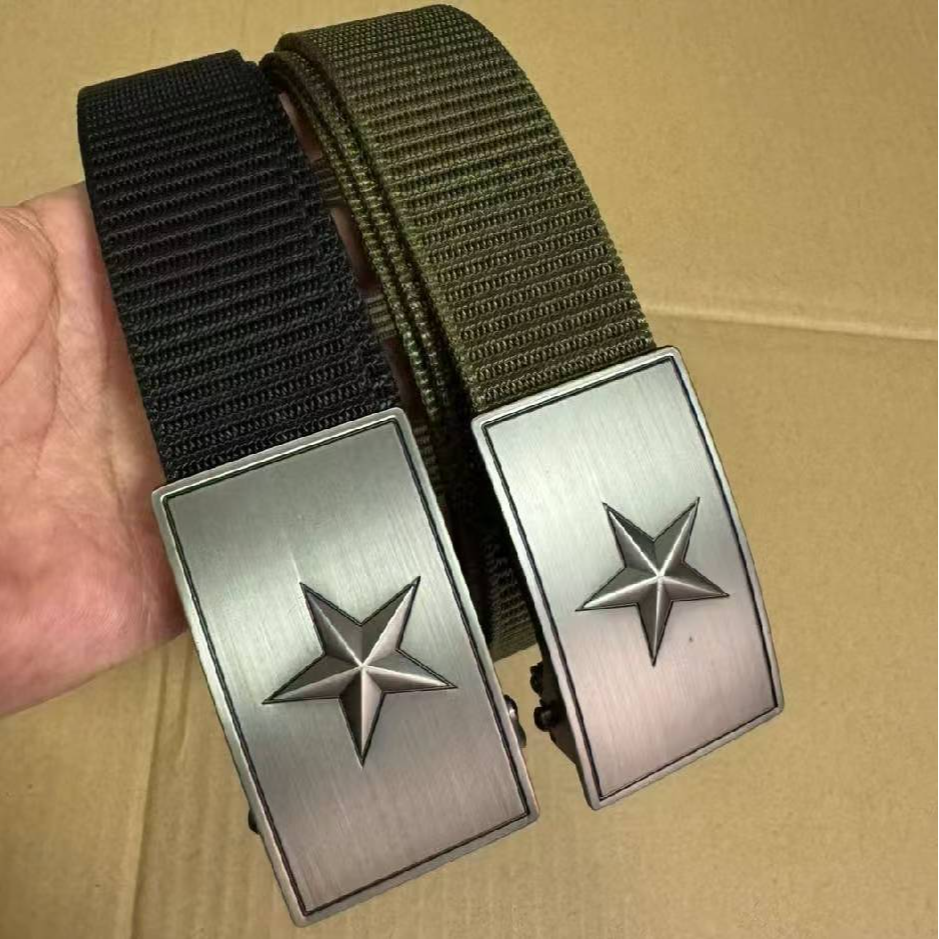 休闲尼龙编制腰带男士军训通用黑色迷彩经典高档男款简约加厚腰带