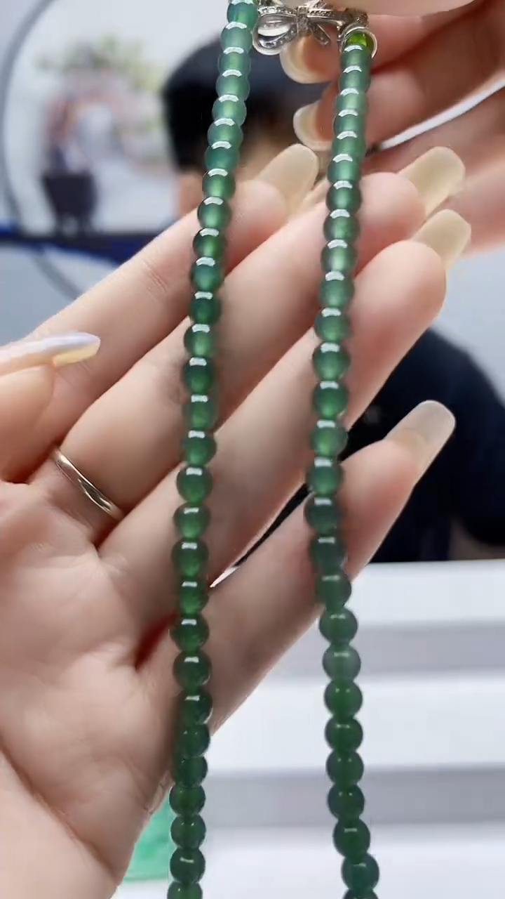 未镶嵌定制翡翠毛货-珠链多样性发其一64