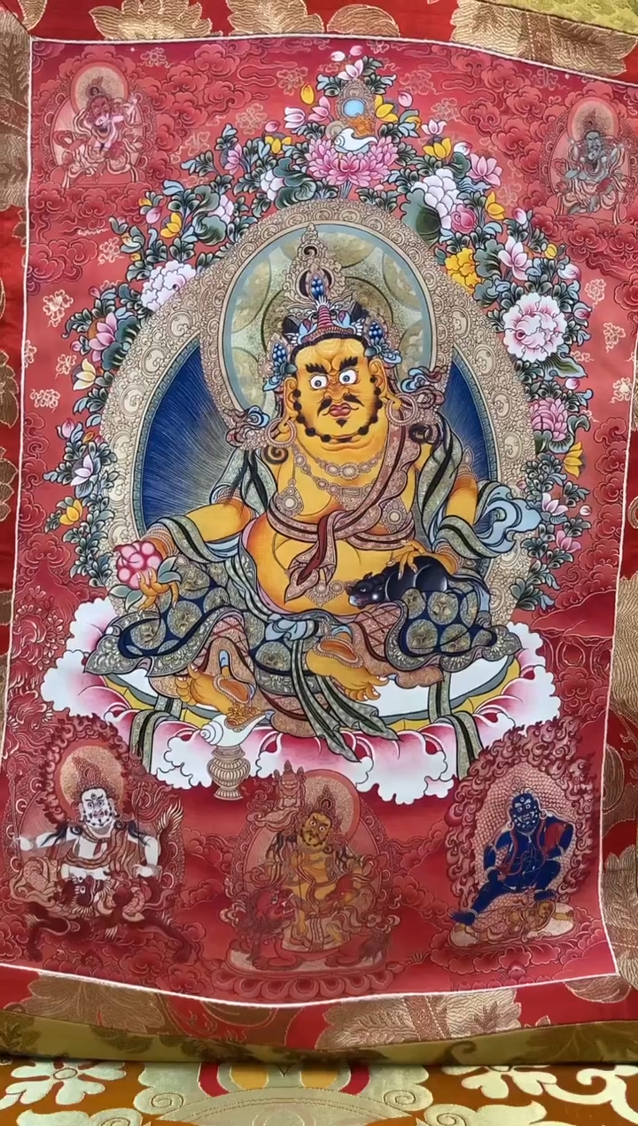 【闪购商品】卷轴画矿物质喷绘  五姓财1.3m蓝色水波纹