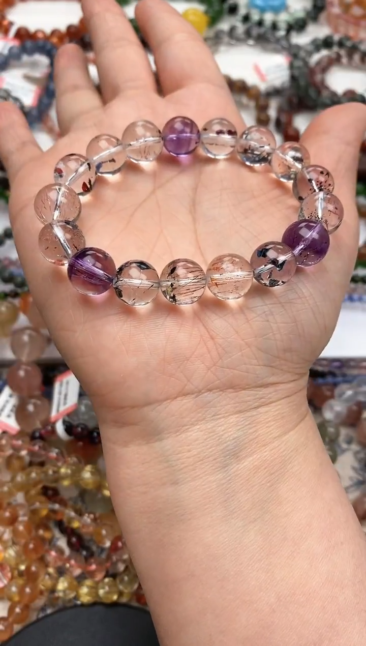 未镶嵌手链水晶超七11.5