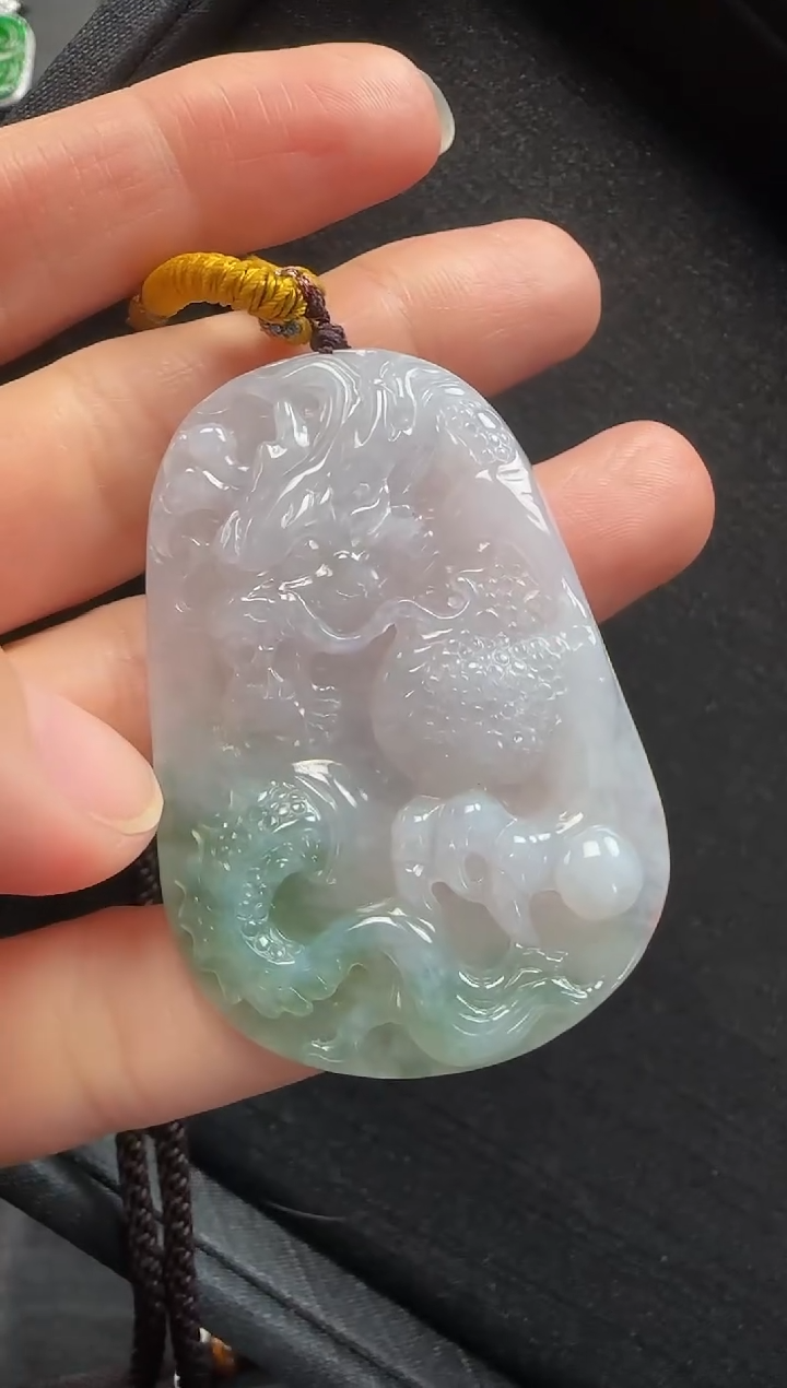 【闪购商品】翡翠颈饰未镶嵌343龙牌一个