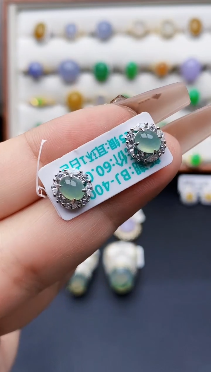 银S925镶嵌戒指翡翠0122