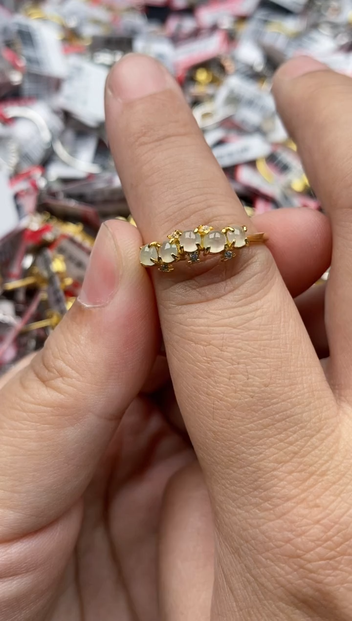 【闪购商品】翡翠戒指银S925镶嵌66666---4