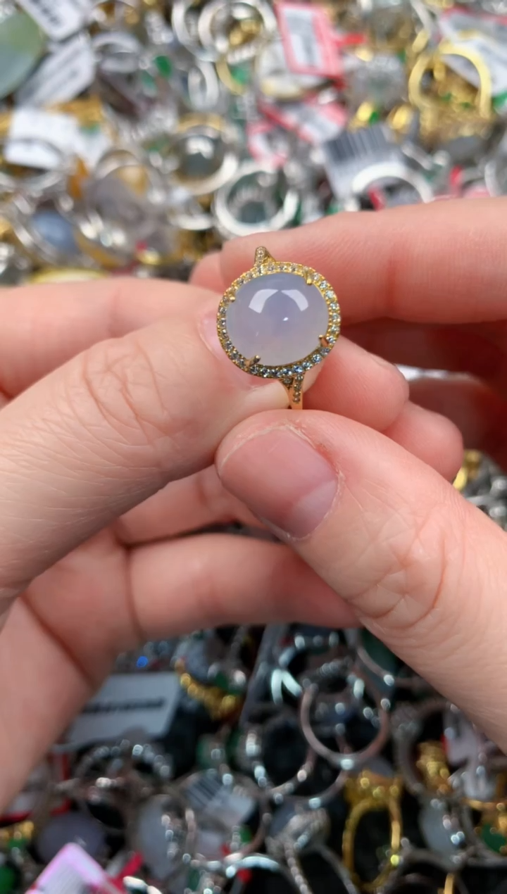 银S925镶嵌戒指翡翠111   5