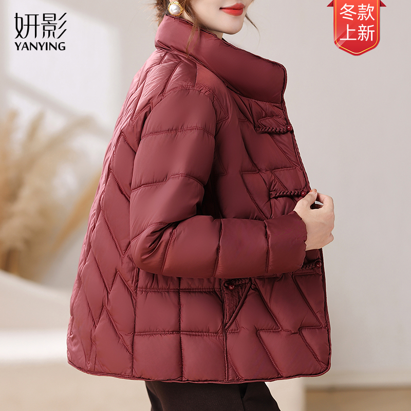 妍影秋冬季爆款合身时尚中年保暖棉服百搭减龄休闲宽松气质妈妈装