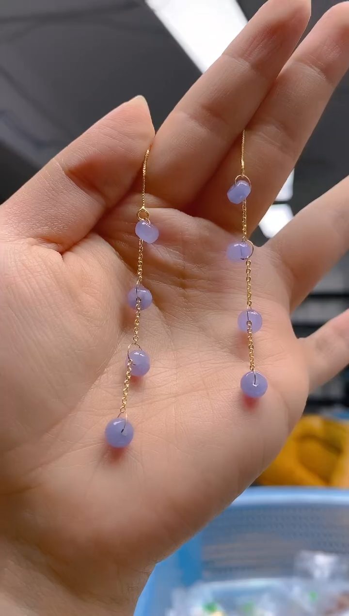 翡翠合金耳饰0378翡翠耳线