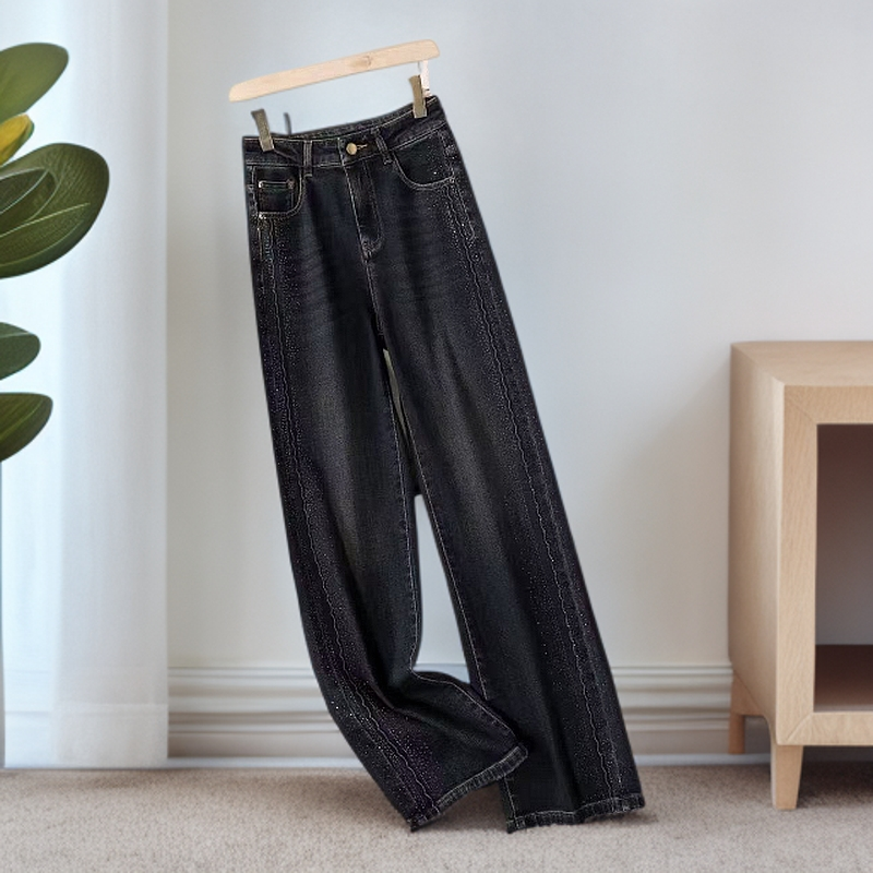 时尚减龄折筒牛仔裤665665