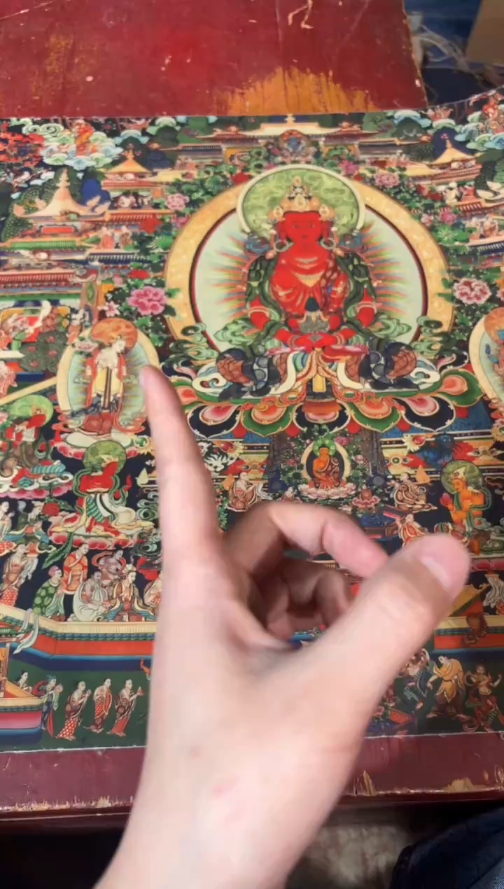 卷轴画龙妹的唐卡tk16