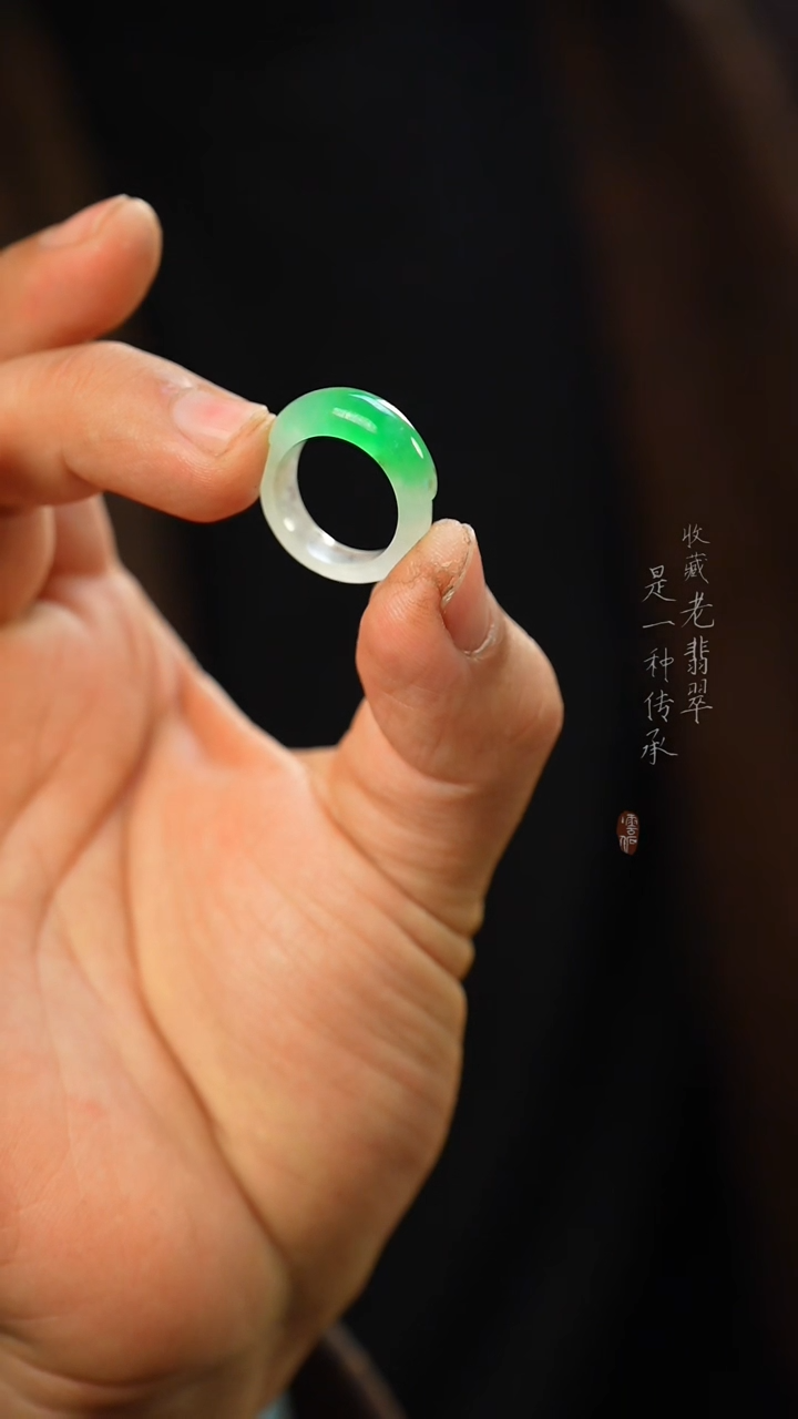 【闪购商品】翡翠戒指未镶嵌冰种甜绿色翡翠戒指