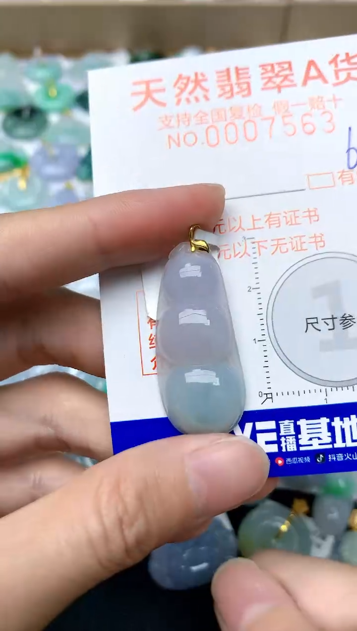 【闪购商品】翡翠颈饰18K金镶嵌61天然A货翡翠