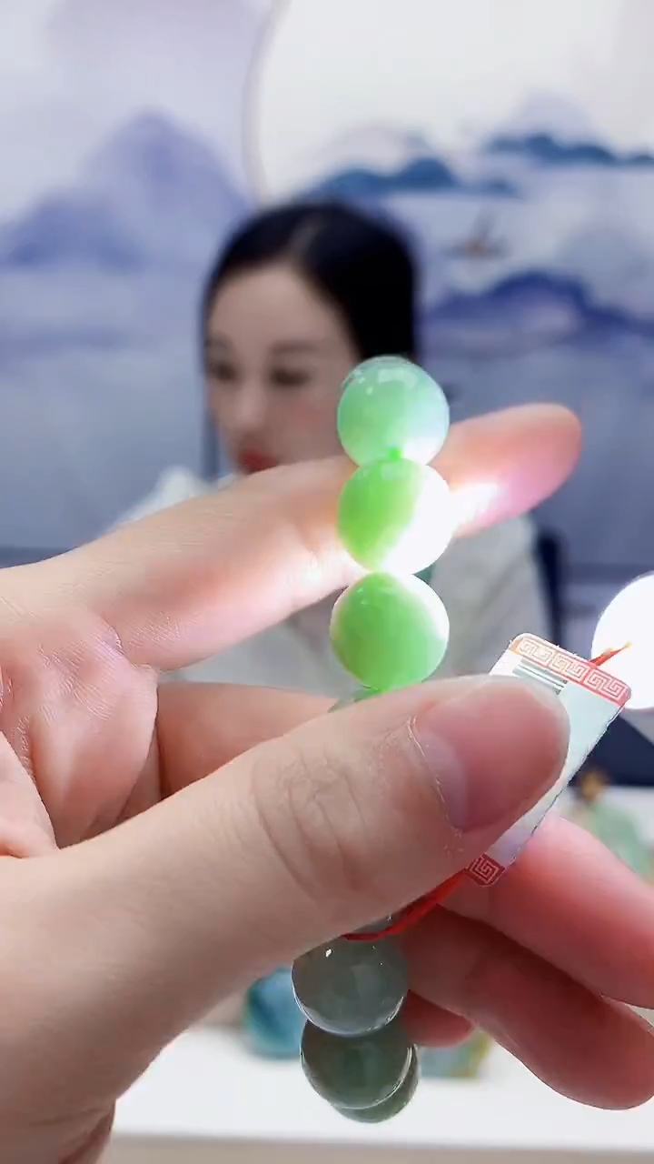 未镶嵌定制翡翠4852lr-毛货手串38