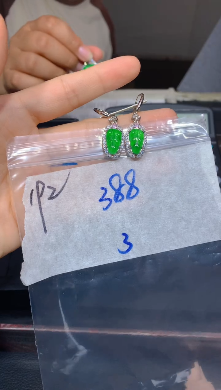【闪购商品】定制翡翠未镶嵌192耳钉多样性拍一发一毛货定制抛光
