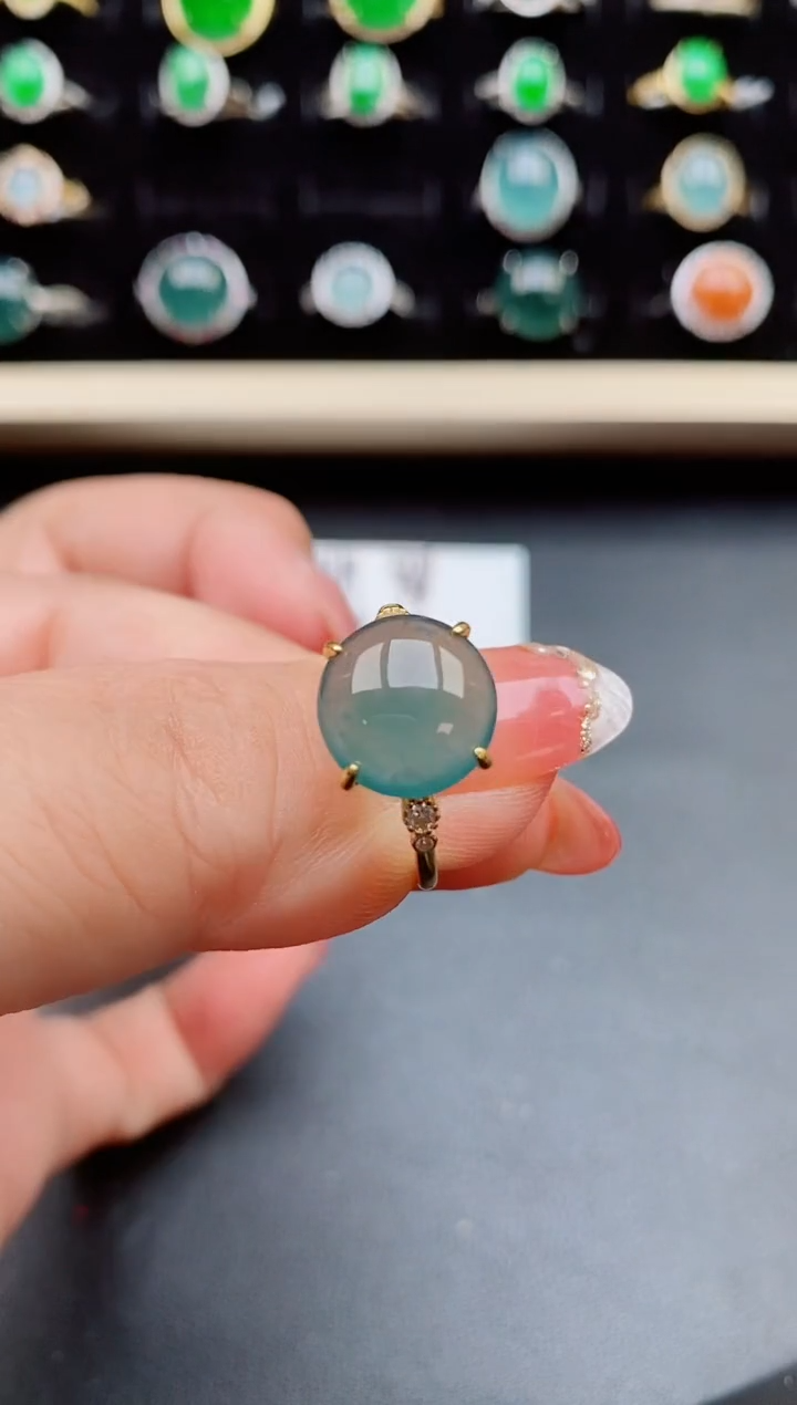 【闪购商品】翡翠戒指银S925镶嵌12121