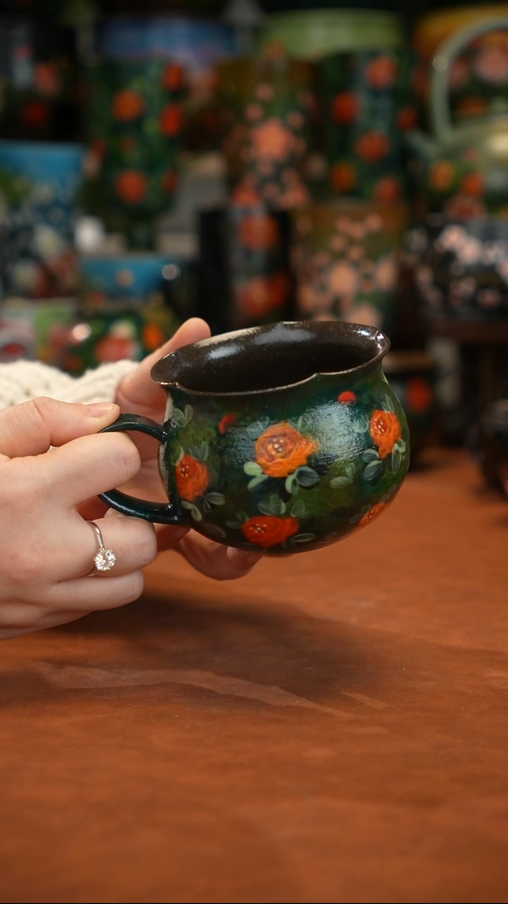 油画  釉下彩   杯子