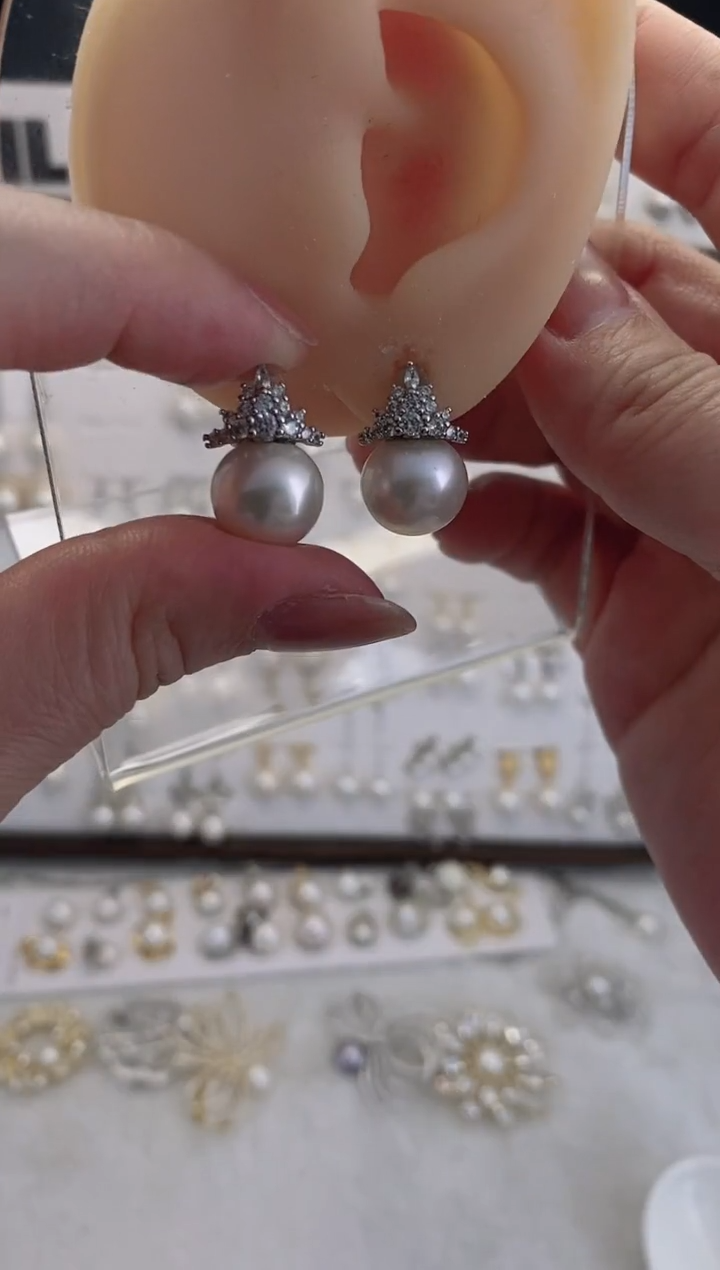 合金耳饰淡水珍珠28圆珠默认微瑕12mm