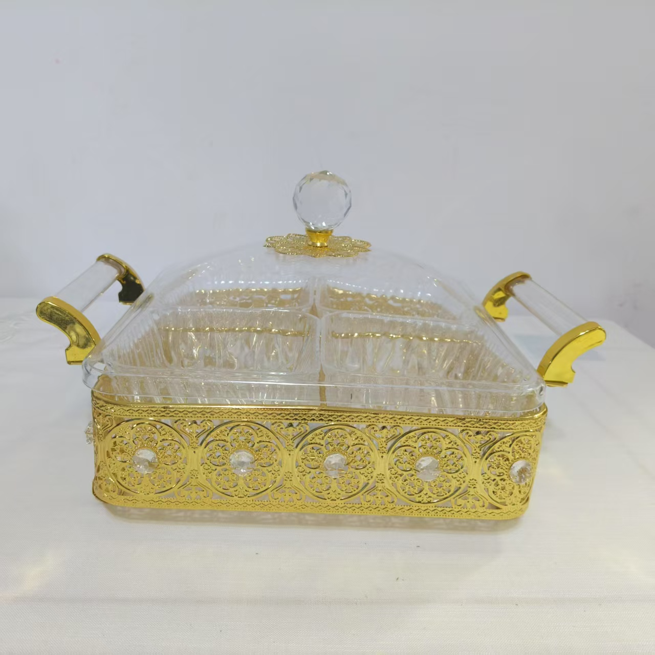 【新疆包邮】kuruk yimix gizakdan 1个带盖干果盘网红高档家用