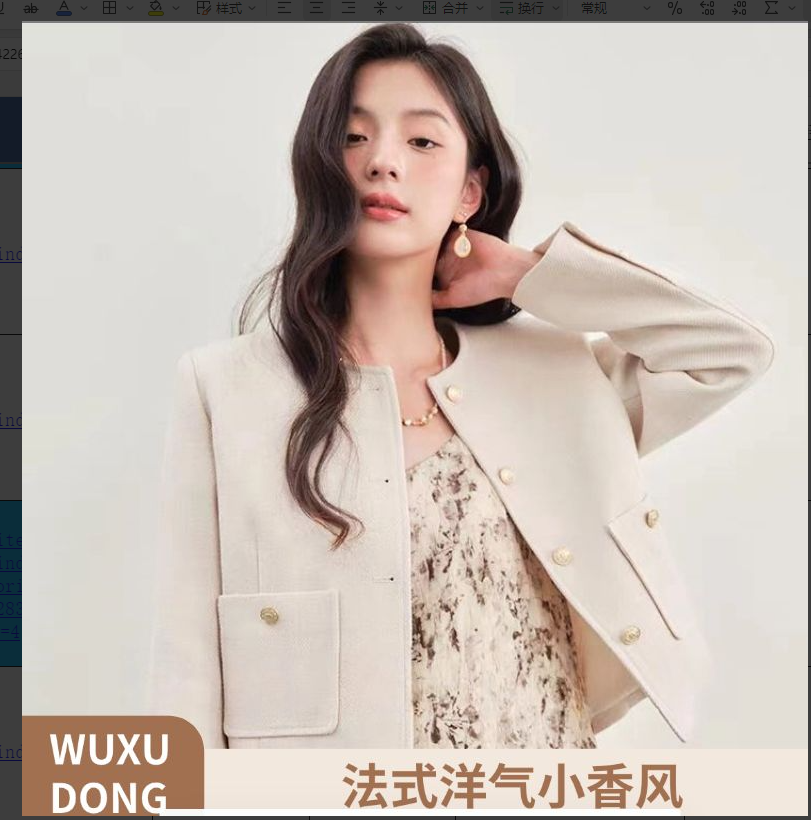 A979毛呢法式白色短款毛呢外套小香风女士法式短外套短款