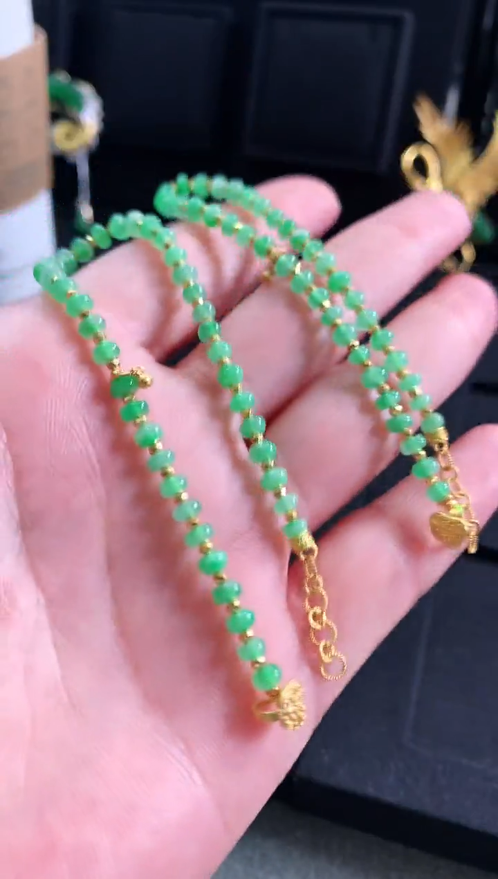 【闪购商品】翡翠手链18K金镶嵌手链 多样性发货（发一条）