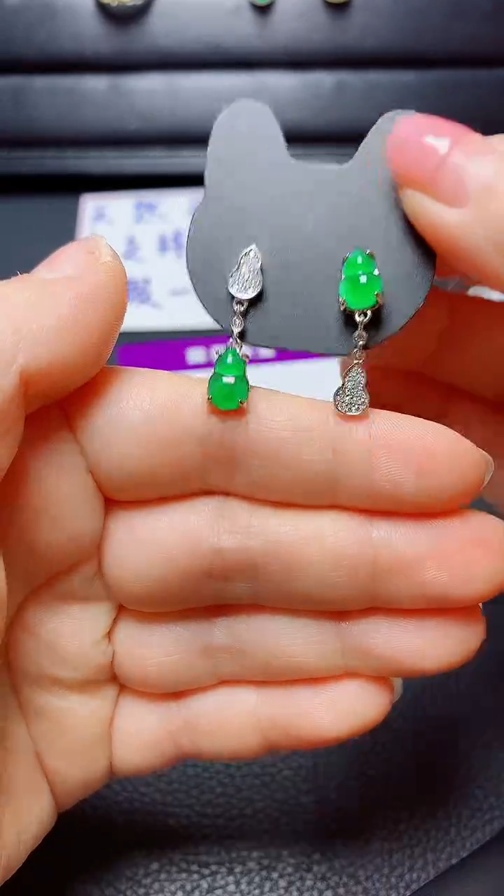 银S925镶嵌戒指翡翠 天然翡翠A货s925银镶