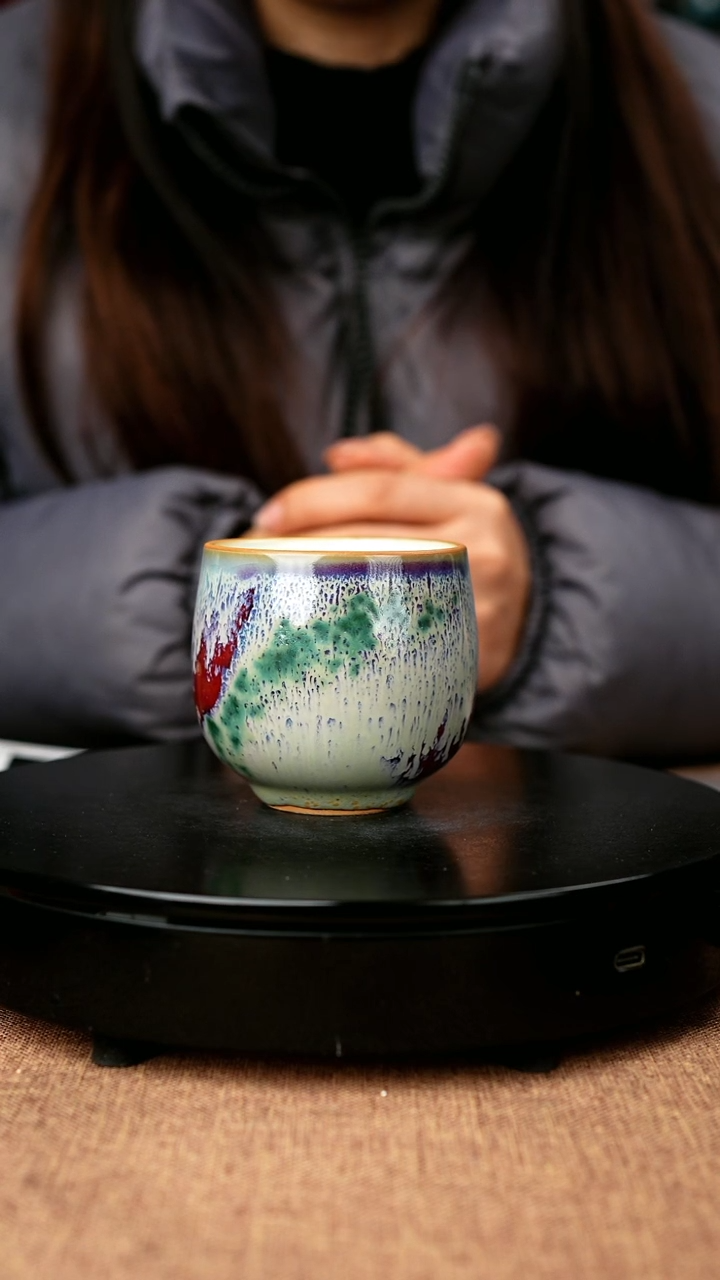 【闪购商品】631#国工一级品原矿钧瓷炉钧釉龙蛋杯