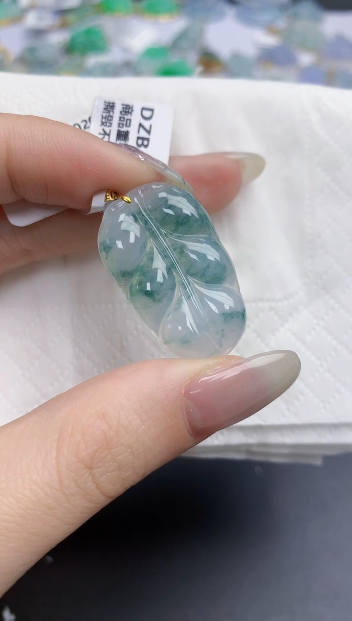 【闪购商品】翡翠颈饰18K金镶嵌天然缅甸翡翠A货