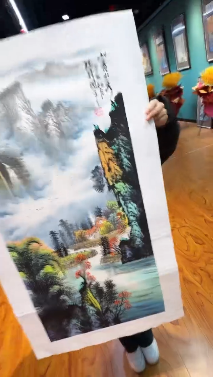 【闪购商品】国画国画孙桂国老师字画带亲笔合影证书6-23