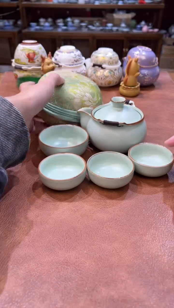 真的很便宜会开片的旅行茶具