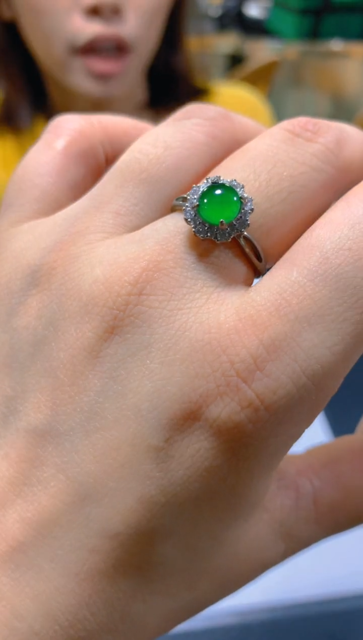 未镶嵌戒指翡翠多样性发一