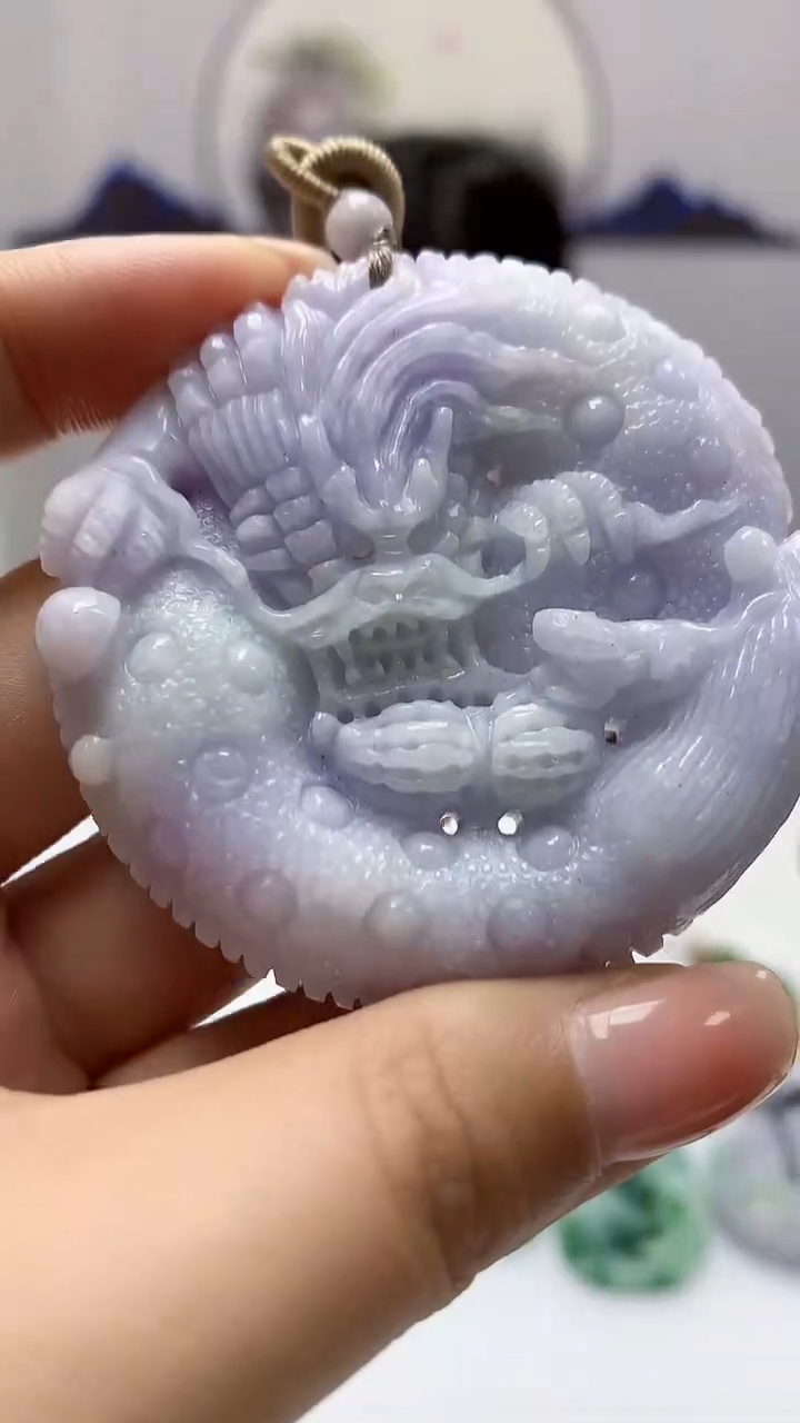 【闪购商品】定制翡翠未镶嵌4852ms-毛货龙牌118